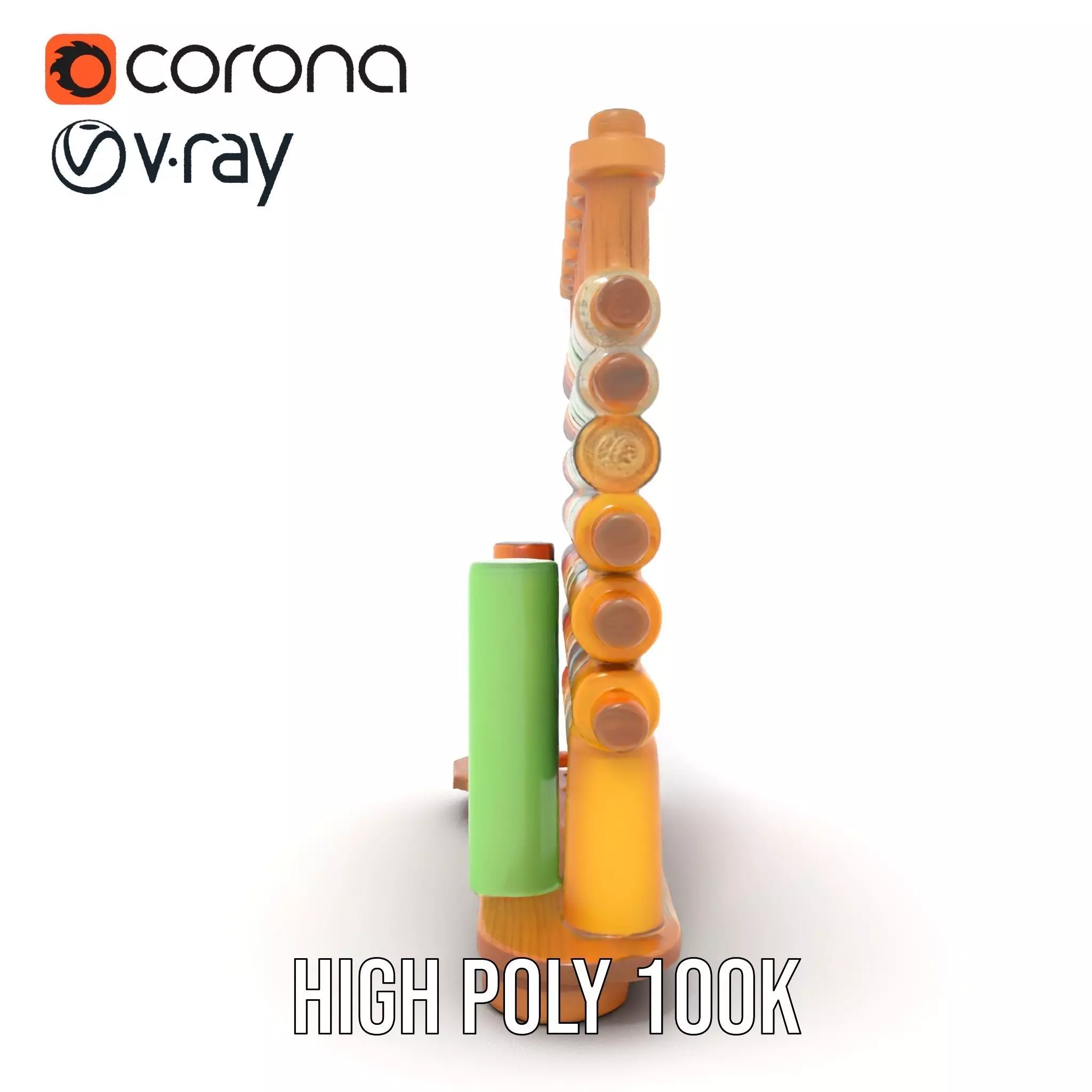 Colorful Thread Spools model pack Low-poly 3D model_29