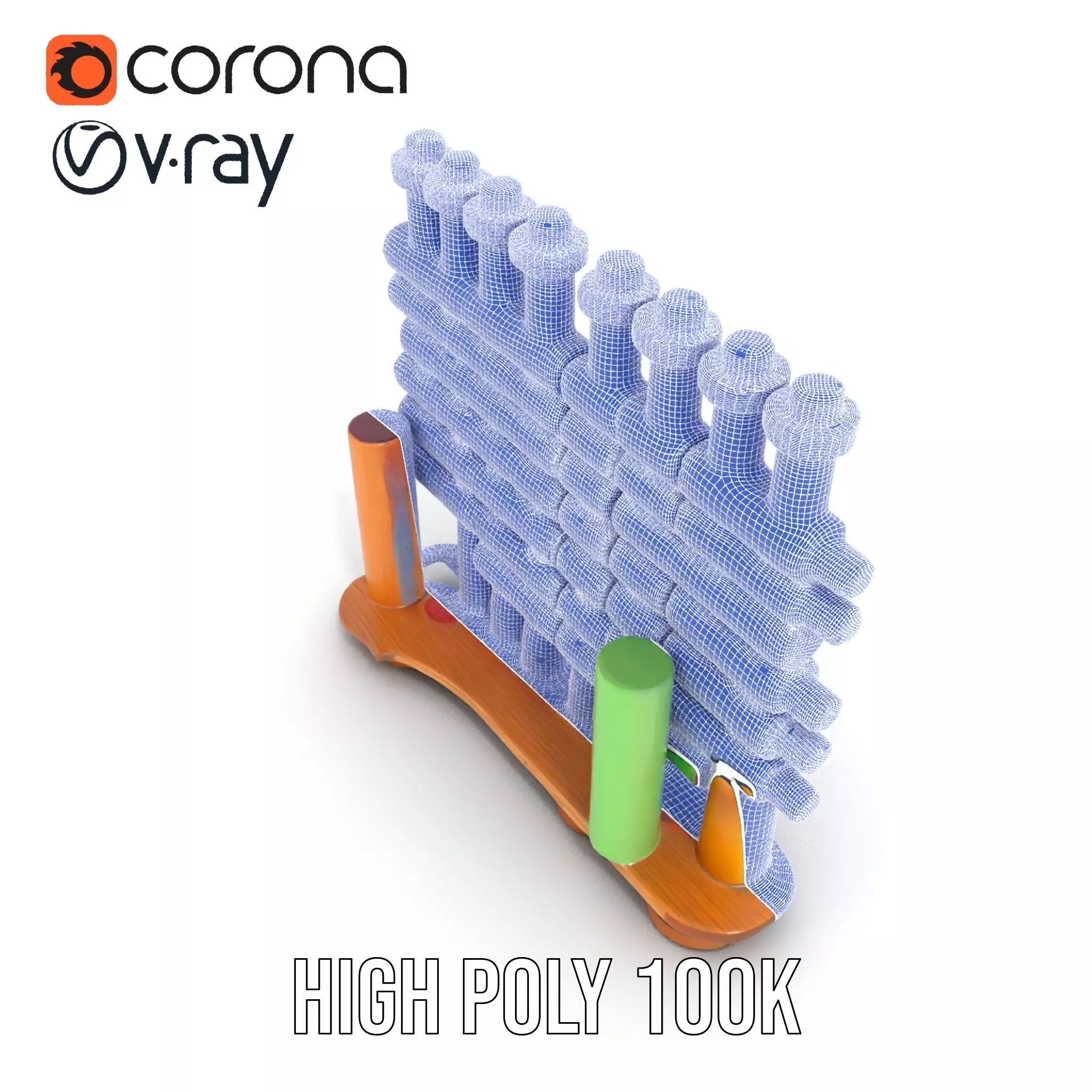 Colorful Thread Spools model pack Low-poly 3D model_23