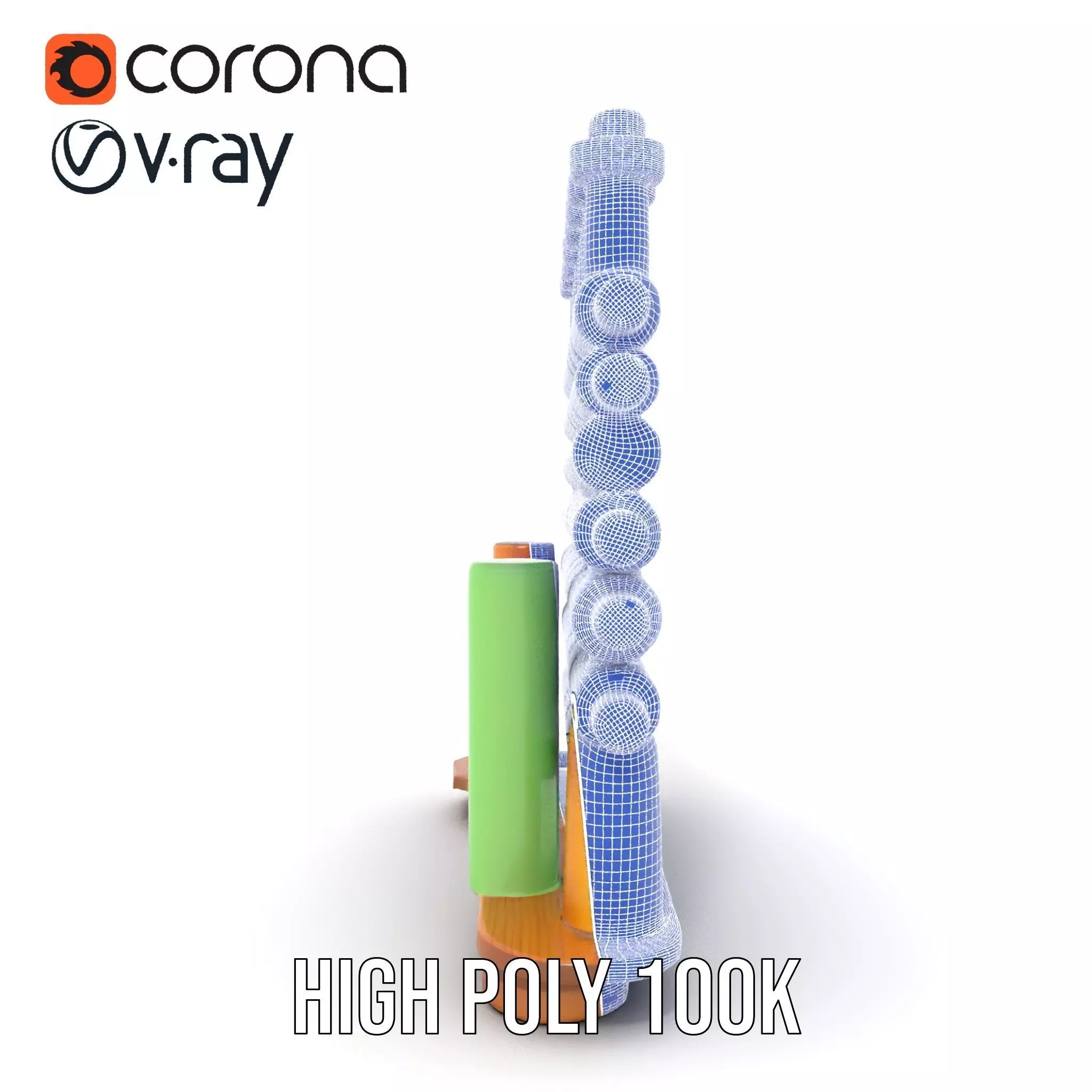 Colorful Thread Spools model pack Low-poly 3D model_34