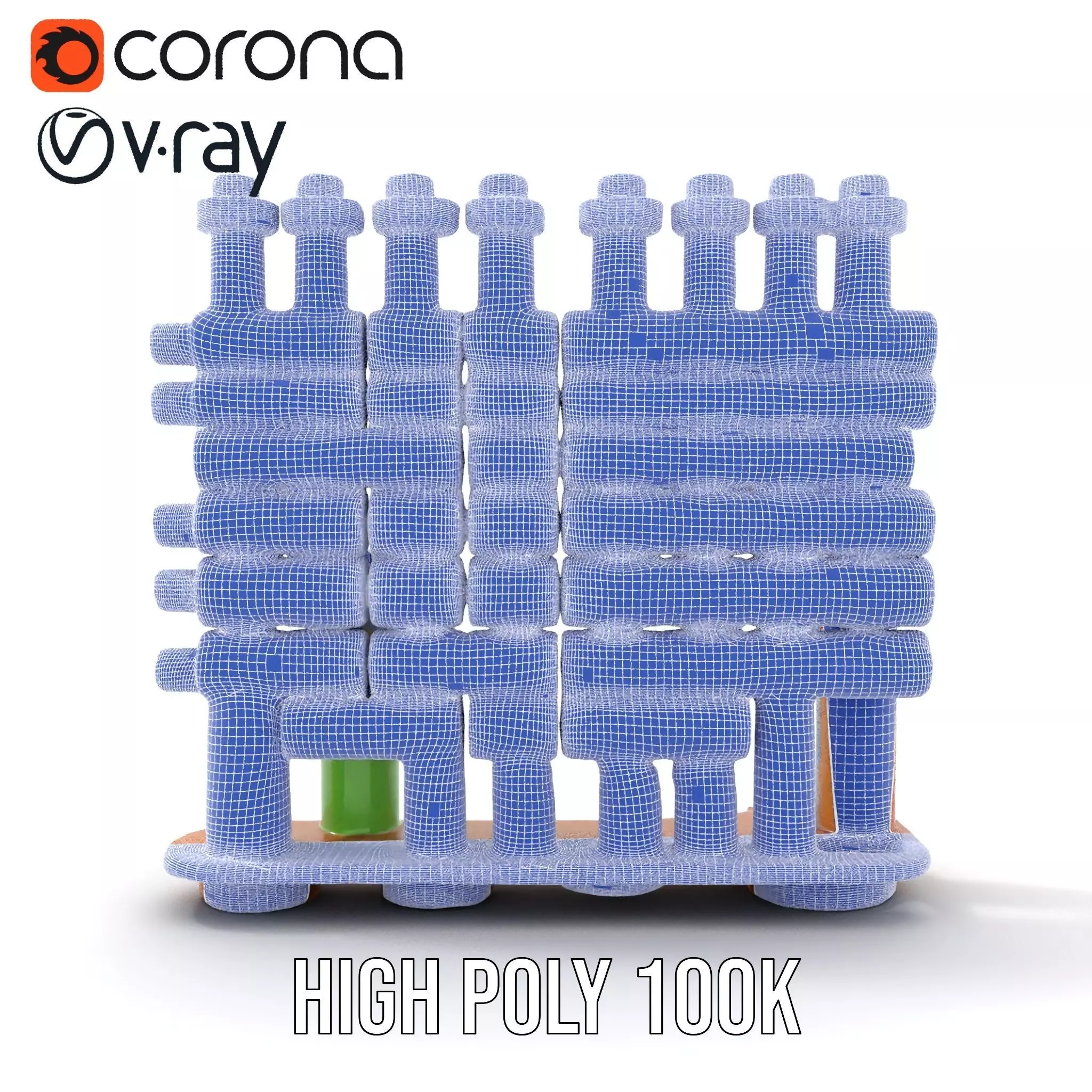 Colorful Thread Spools model pack Low-poly 3D model_33