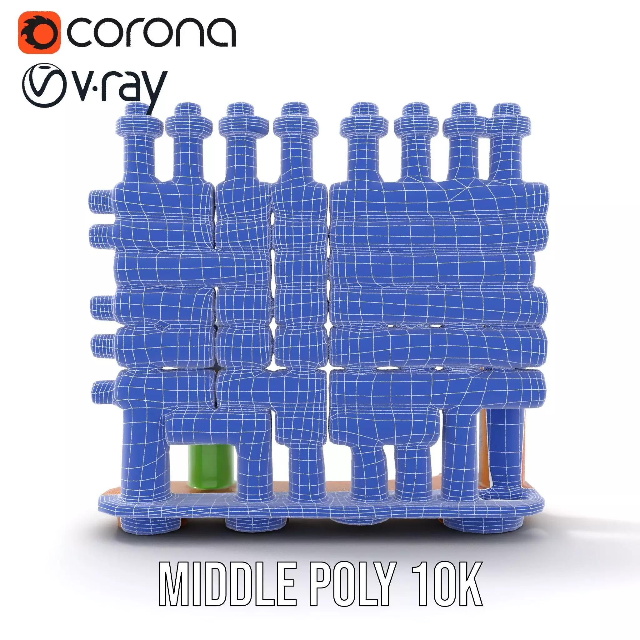Colorful Thread Spools model pack Low-poly 3D model_30