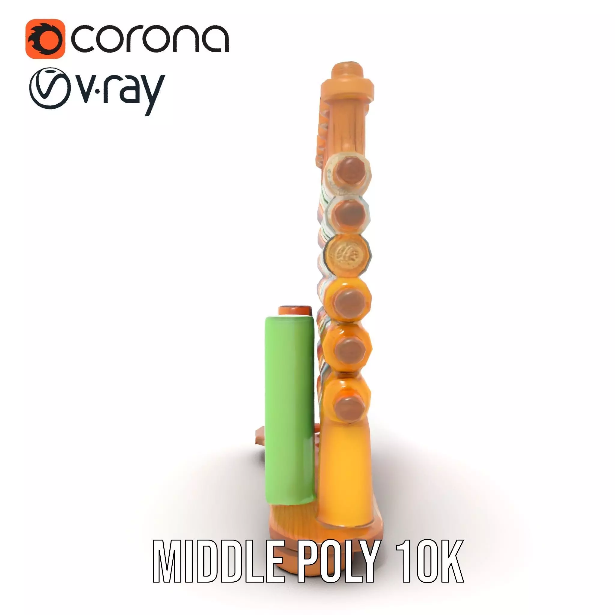Colorful Thread Spools model pack Low-poly 3D model_21