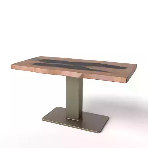 Futuristic Slab Table With Epoxy - Modern Interior
