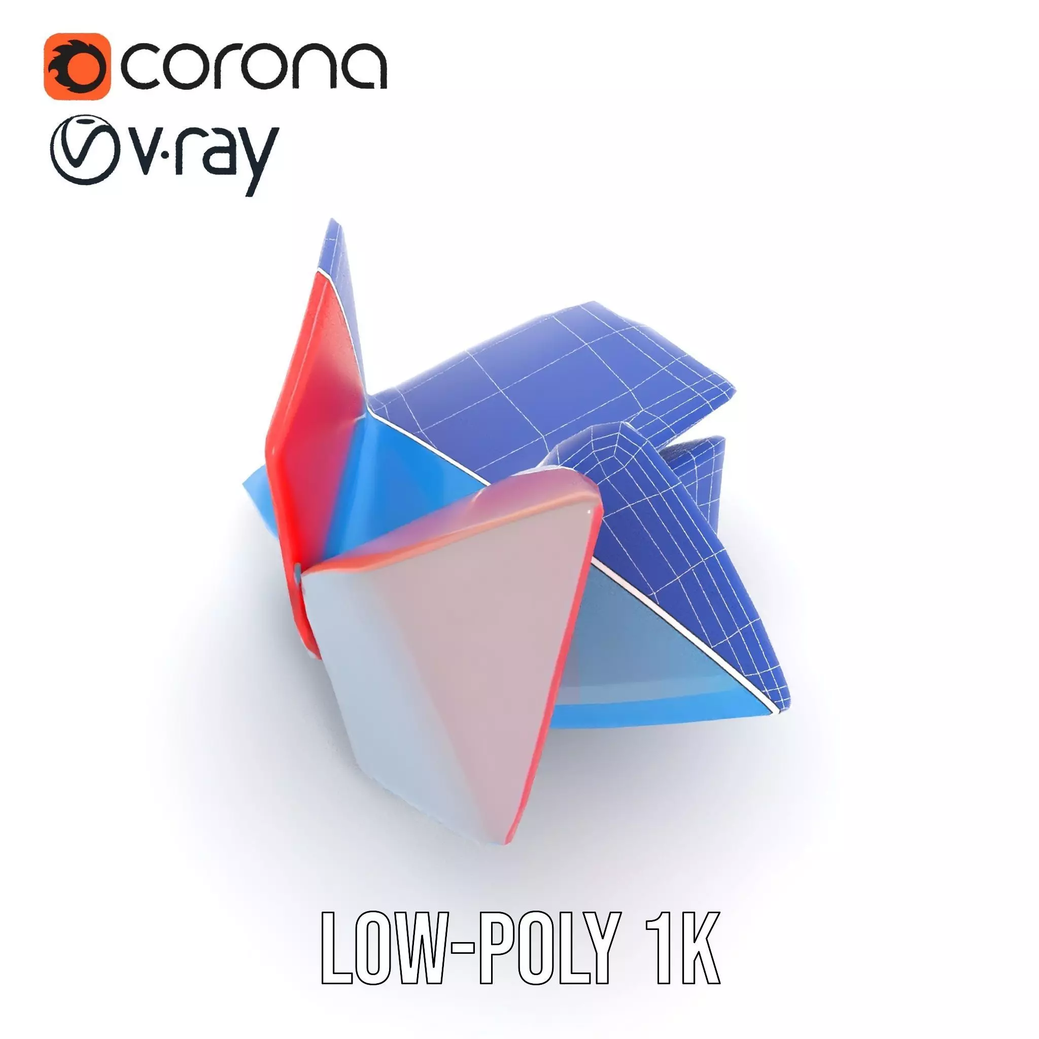 Vivid Geometric Shapes model pack Low-poly 3D model_25
