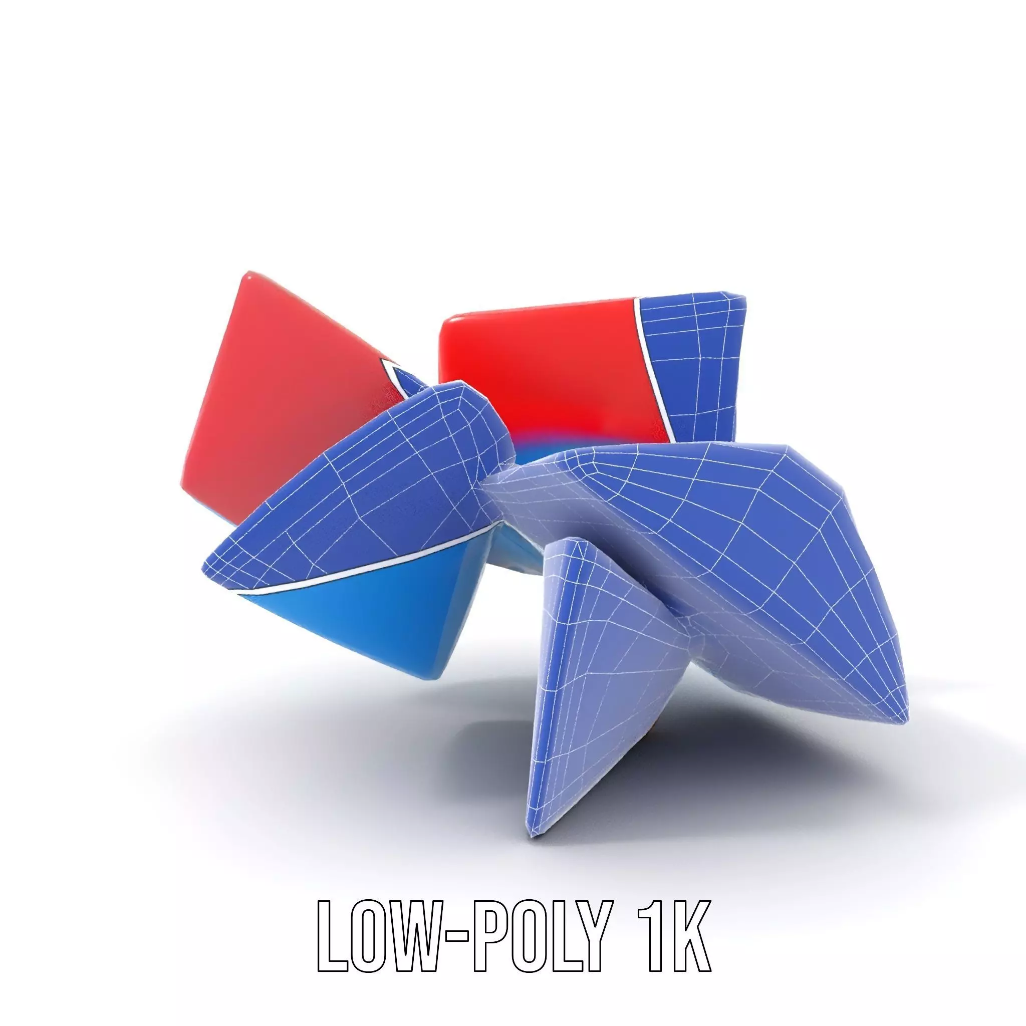 Vivid Geometric Shapes model pack Low-poly 3D model_17