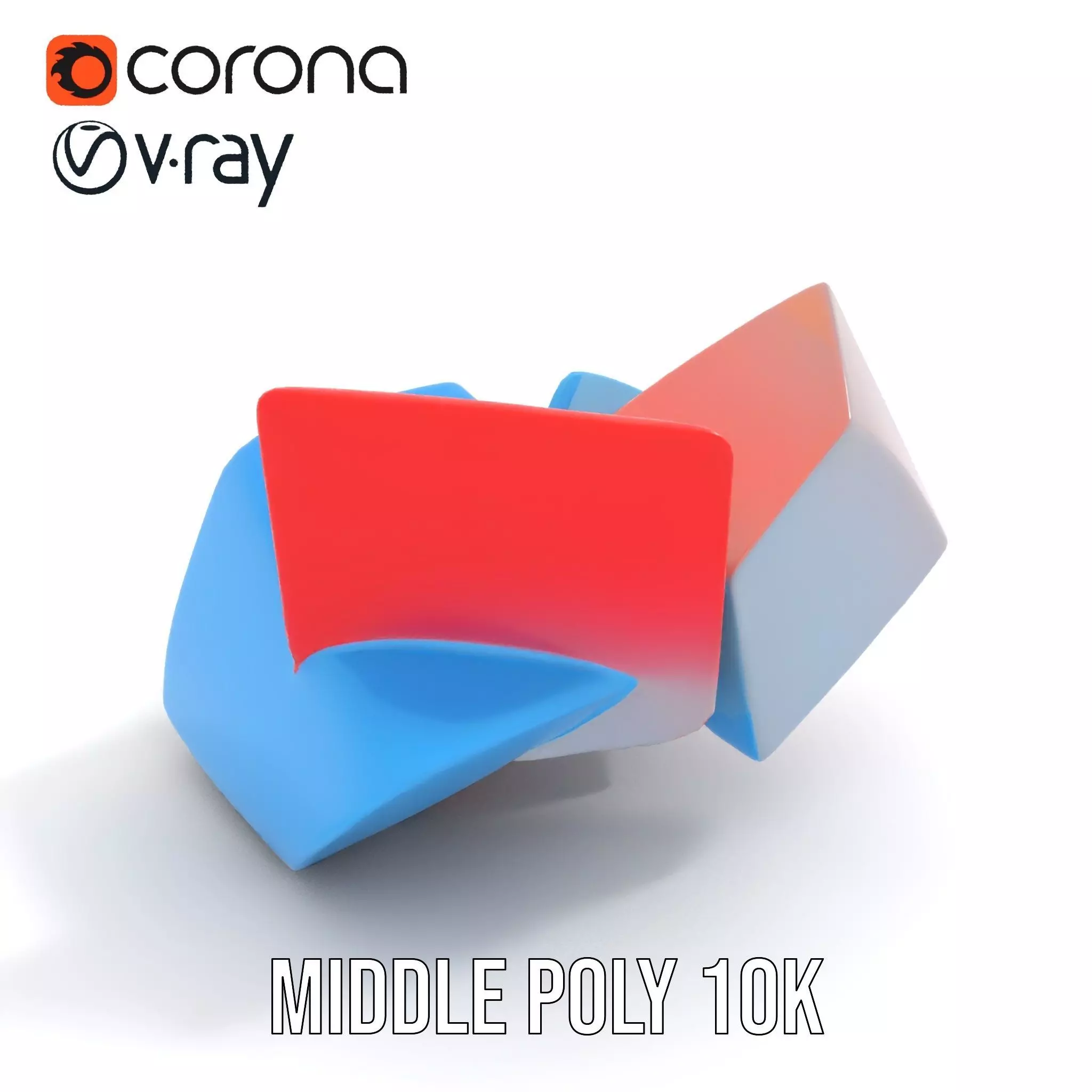 Vivid Geometric Shapes model pack Low-poly 3D model_11