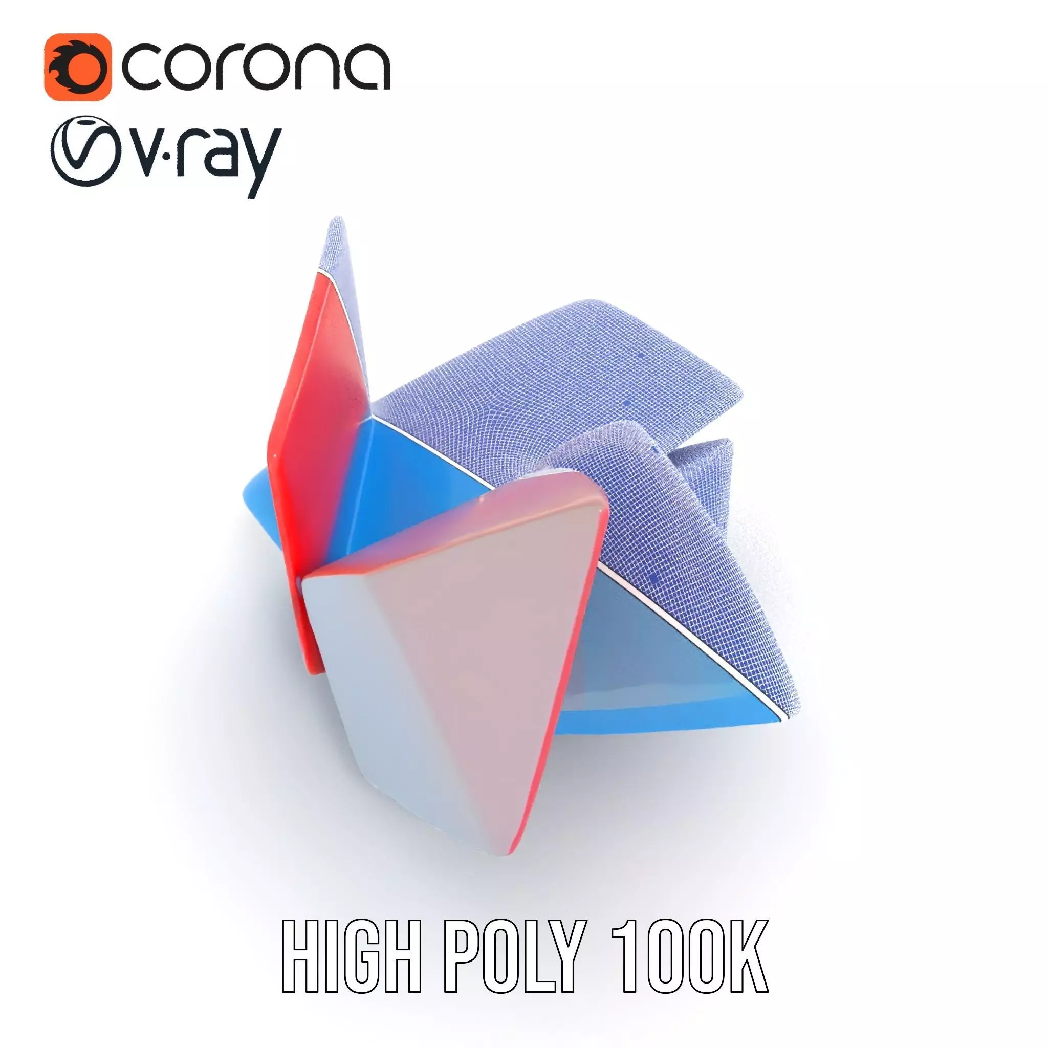Vivid Geometric Shapes model pack Low-poly 3D model_31
