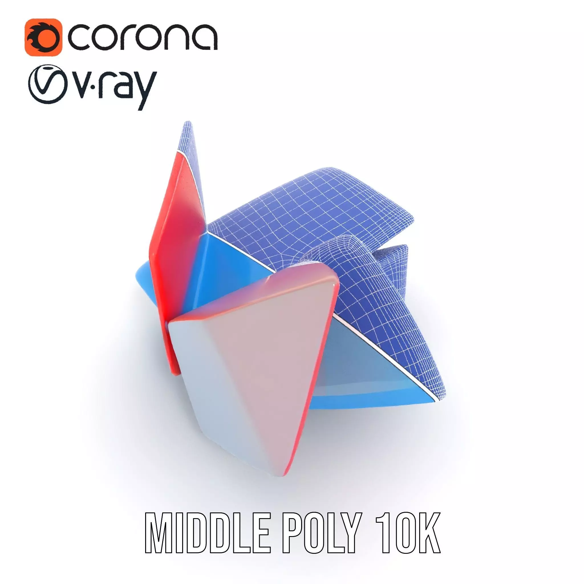 Vivid Geometric Shapes model pack Low-poly 3D model_29