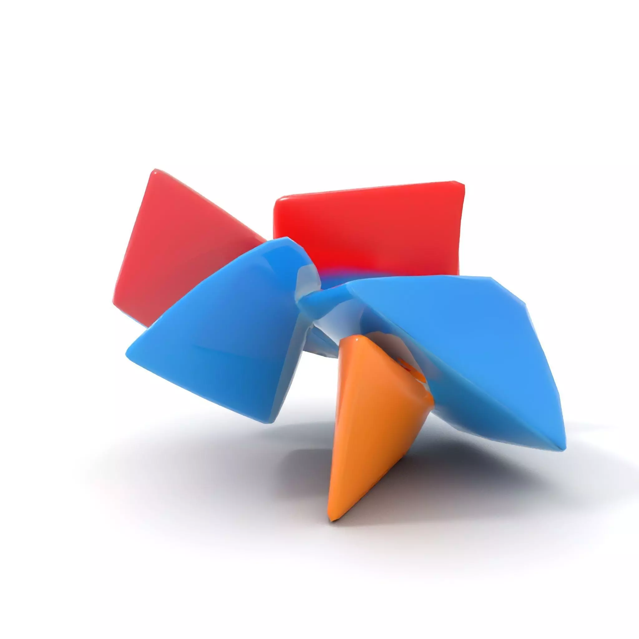 Vivid Geometric Shapes model pack Low-poly 3D model_7
