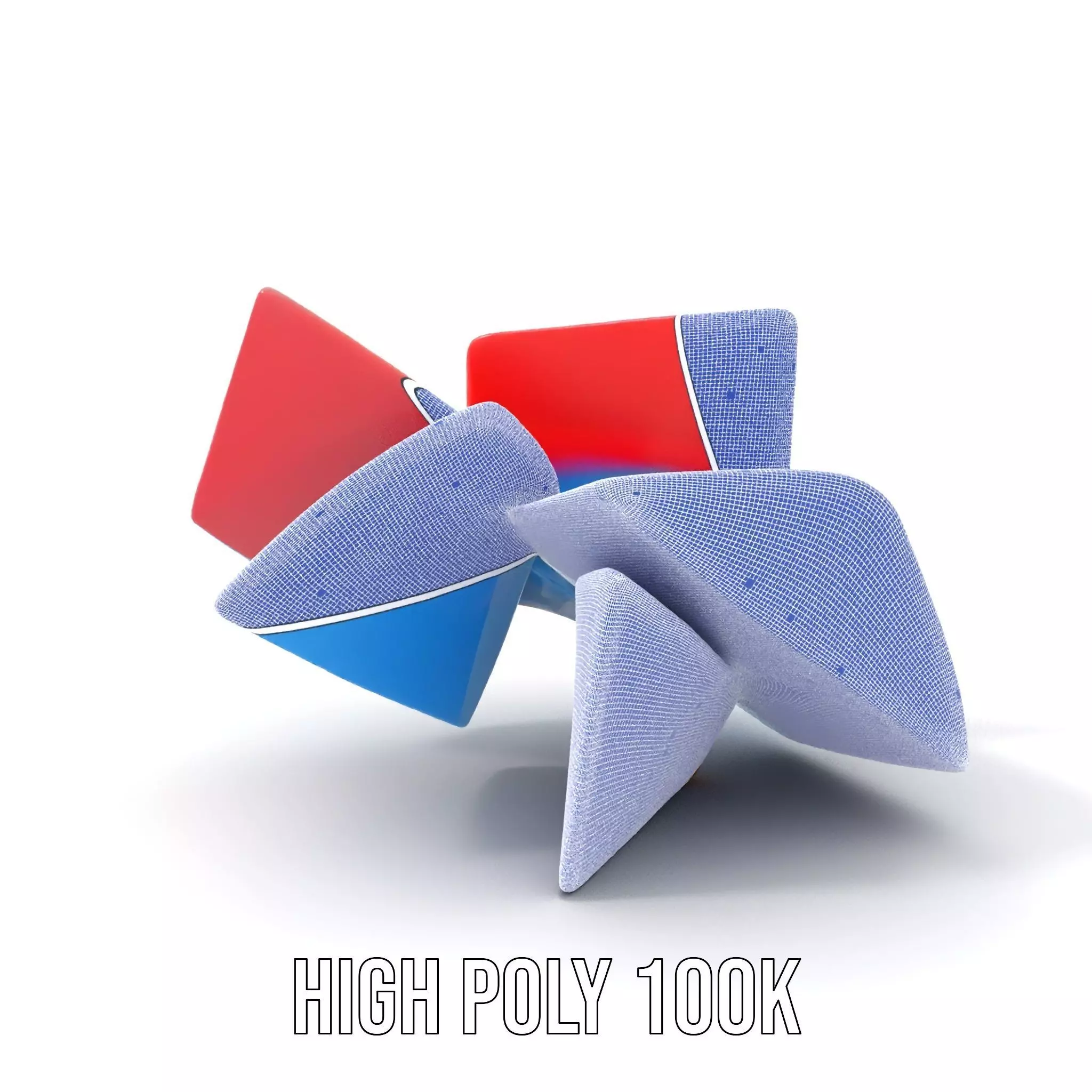 Vivid Geometric Shapes model pack Low-poly 3D model_4