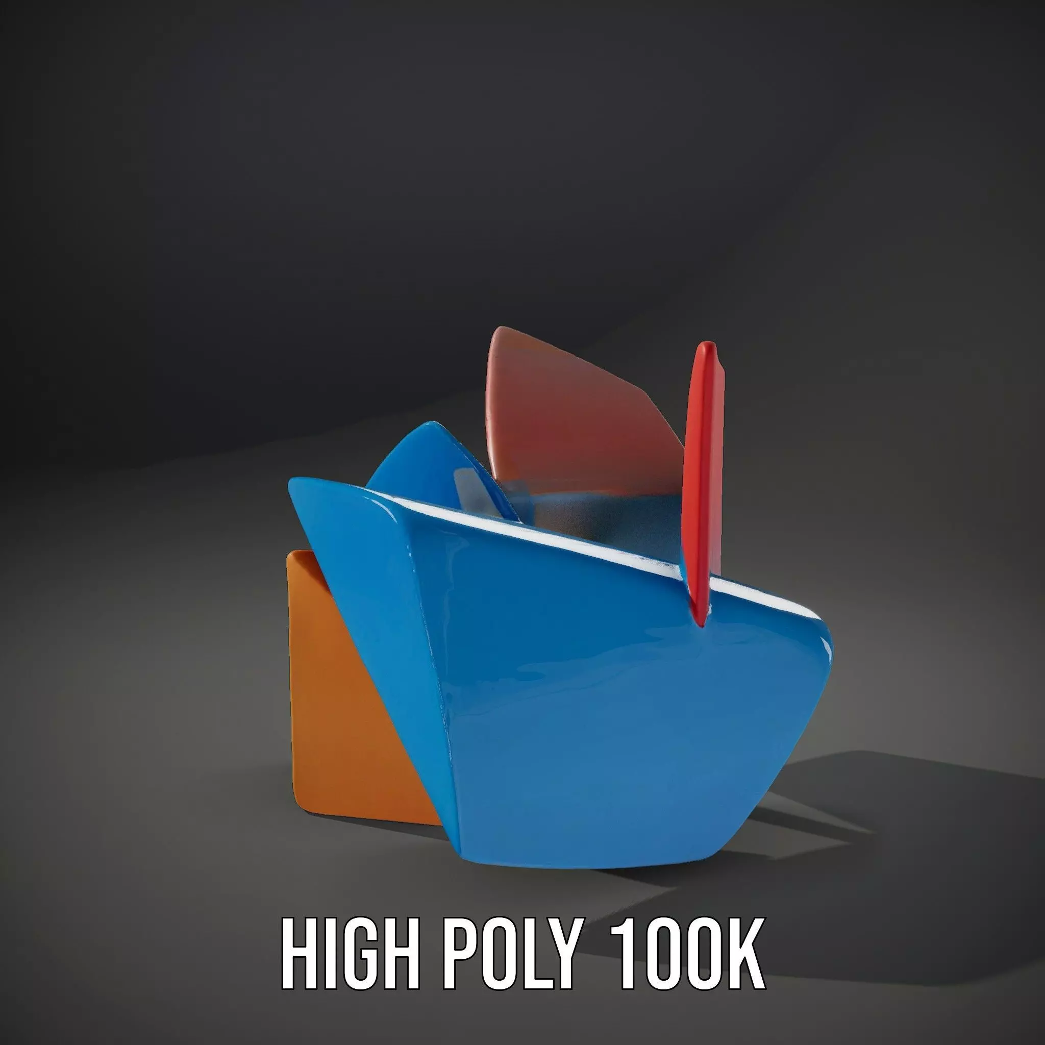Vivid Geometric Shapes model pack Low-poly 3D model_10