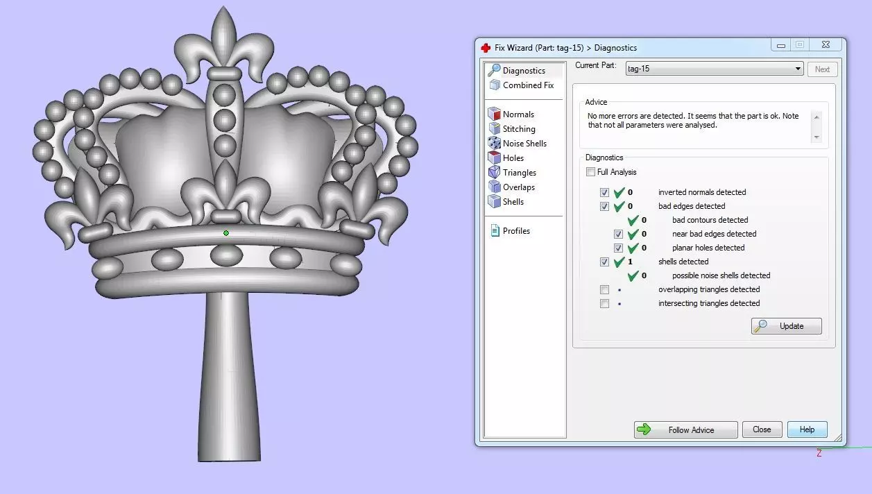 Golden royal crown of a king 3D print model_4