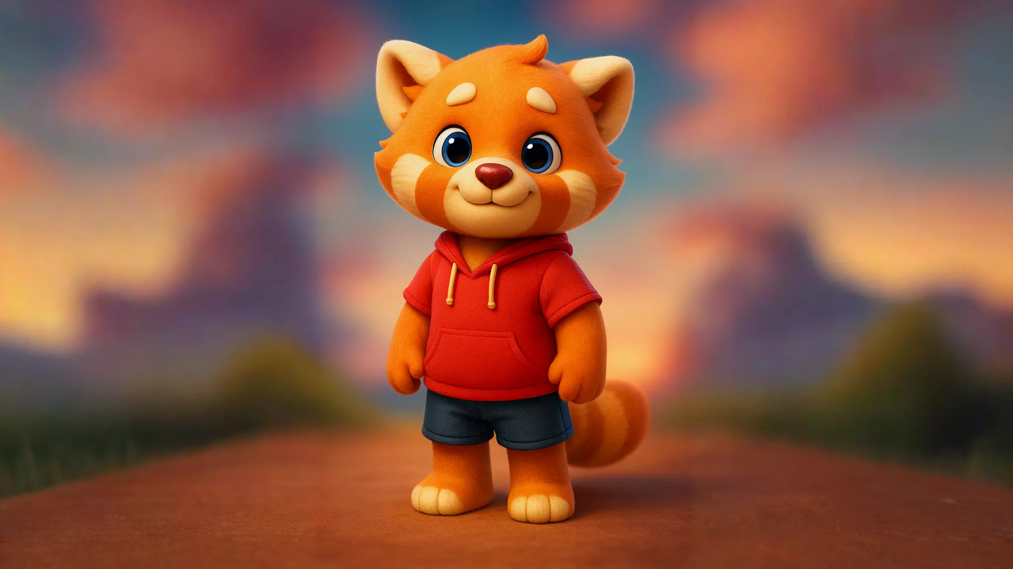 Panda Cartoon Character Rigged Game Model Animation Ready 3D model