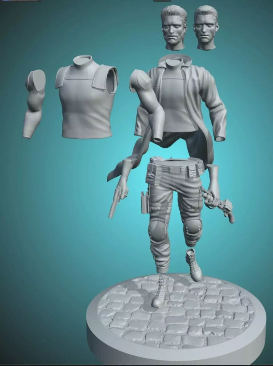 The Punisher Marvel Checchetto 3d model 3D print model_2