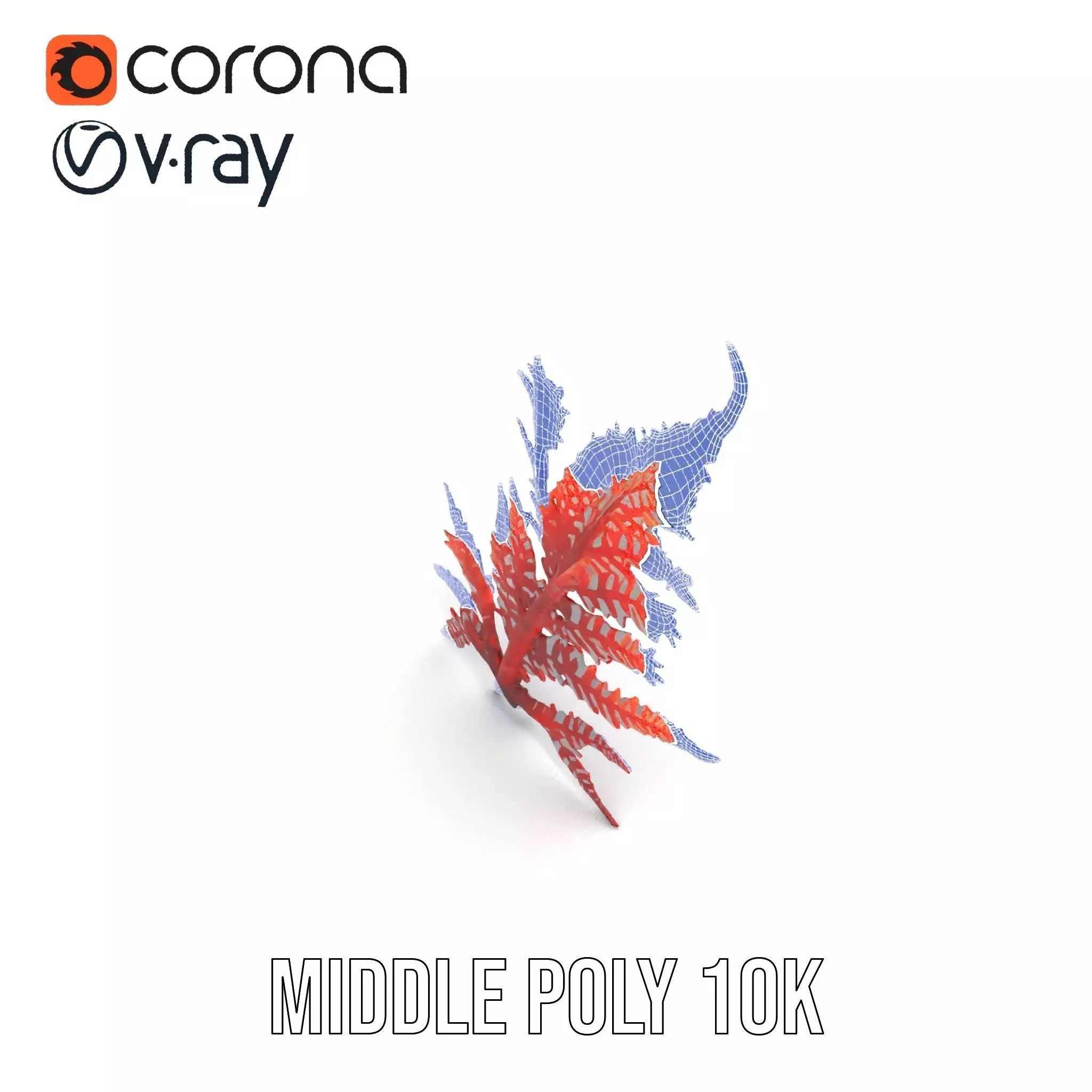 Red Fern model pack Low-poly 3D model_21