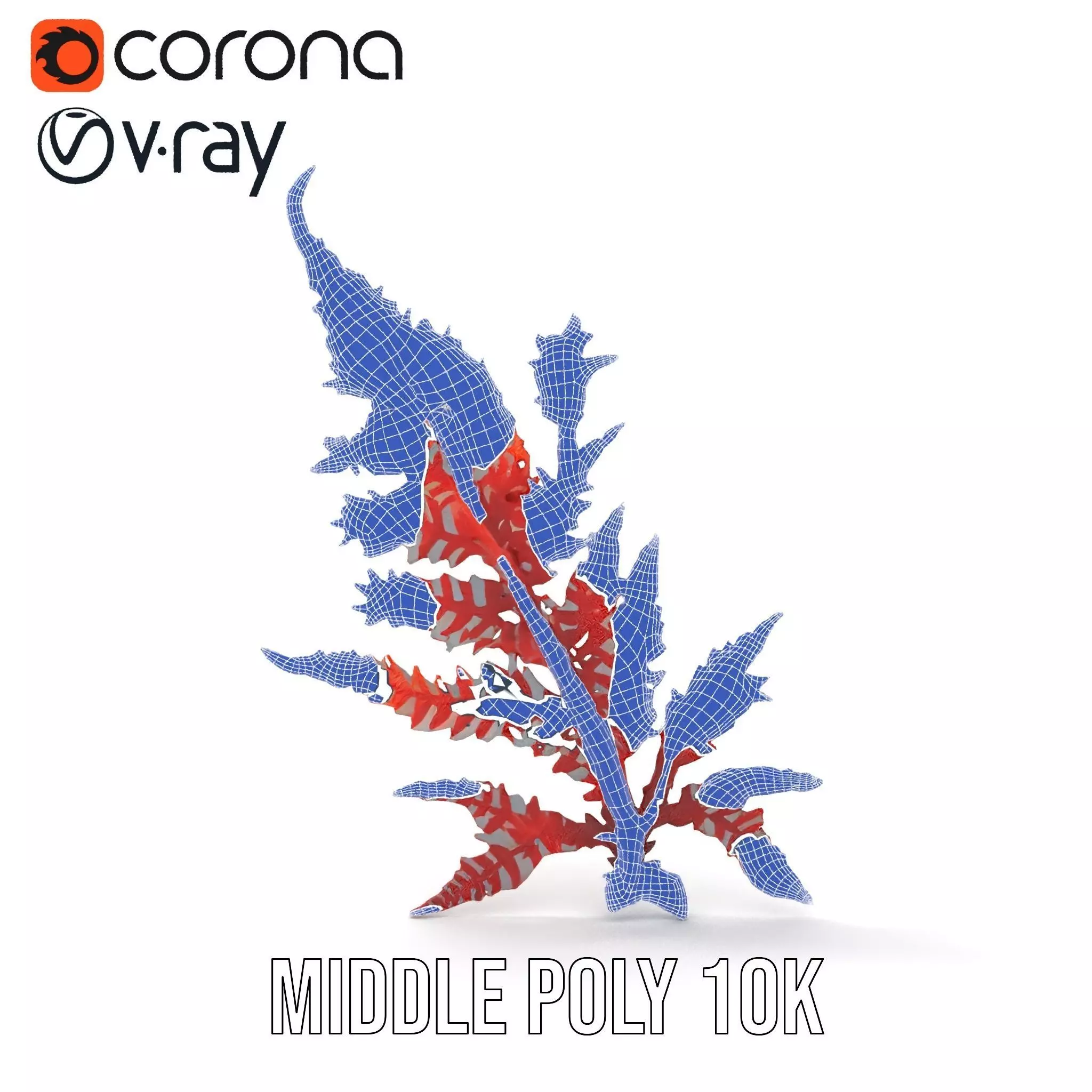 Red Fern model pack Low-poly 3D model_27