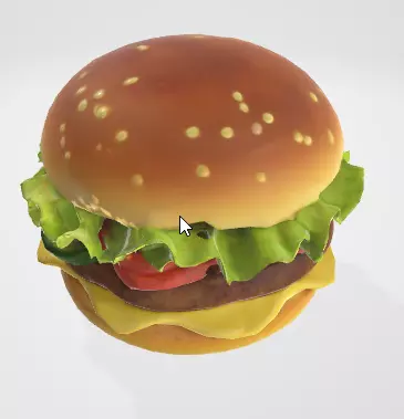 Tasty Hamburger 3D Model High Quality Prop 3D model_0