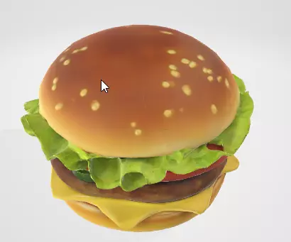 Tasty Hamburger 3D Model High Quality Prop 3D model_1