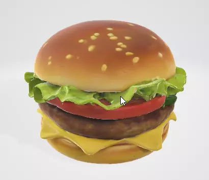 Tasty Hamburger 3D Model High Quality Prop 3D model_2