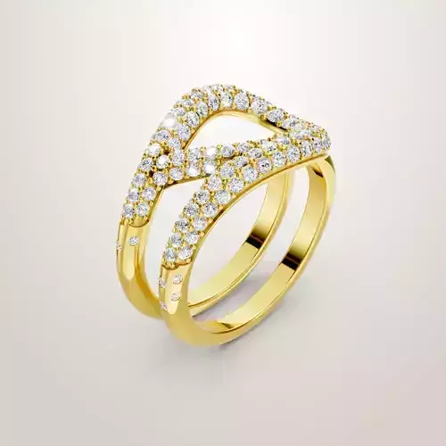 Statement Contemporary Ring Doves by Doron Paloma Fibonacci 