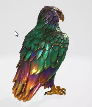 Decorative Bird 3D Model Elegant Home Ornament 3D model_2