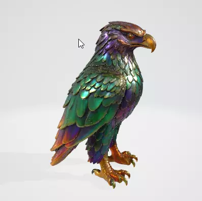 Decorative Bird 3D Model Elegant Home Ornament 3D model_1