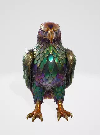 Decorative Bird 3D Model Elegant Home Ornament 3D model_0