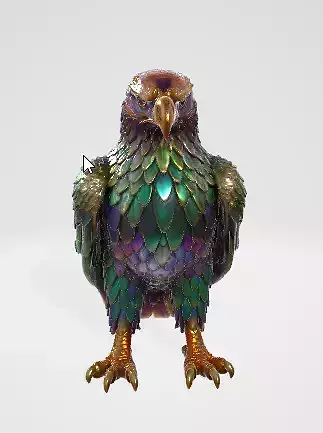 Decorative Bird 3D Model Elegant Home Ornament 3D model