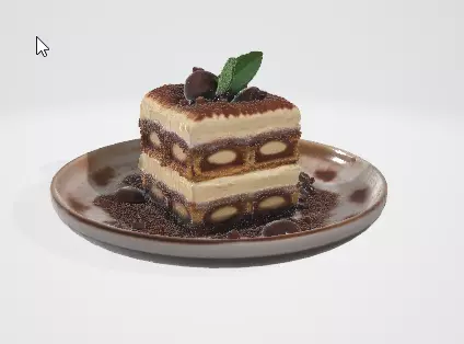 Italian Cuisine Lasagna 3D Model for Games and Animation 3D model_0