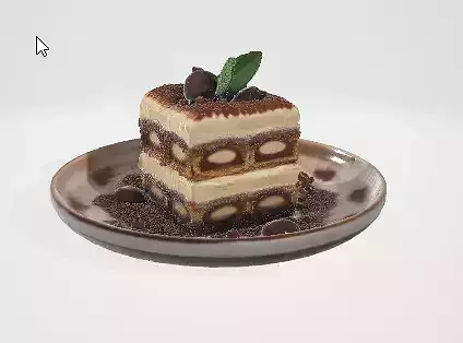 Italian Cuisine Lasagna 3D Model for Games and Animation