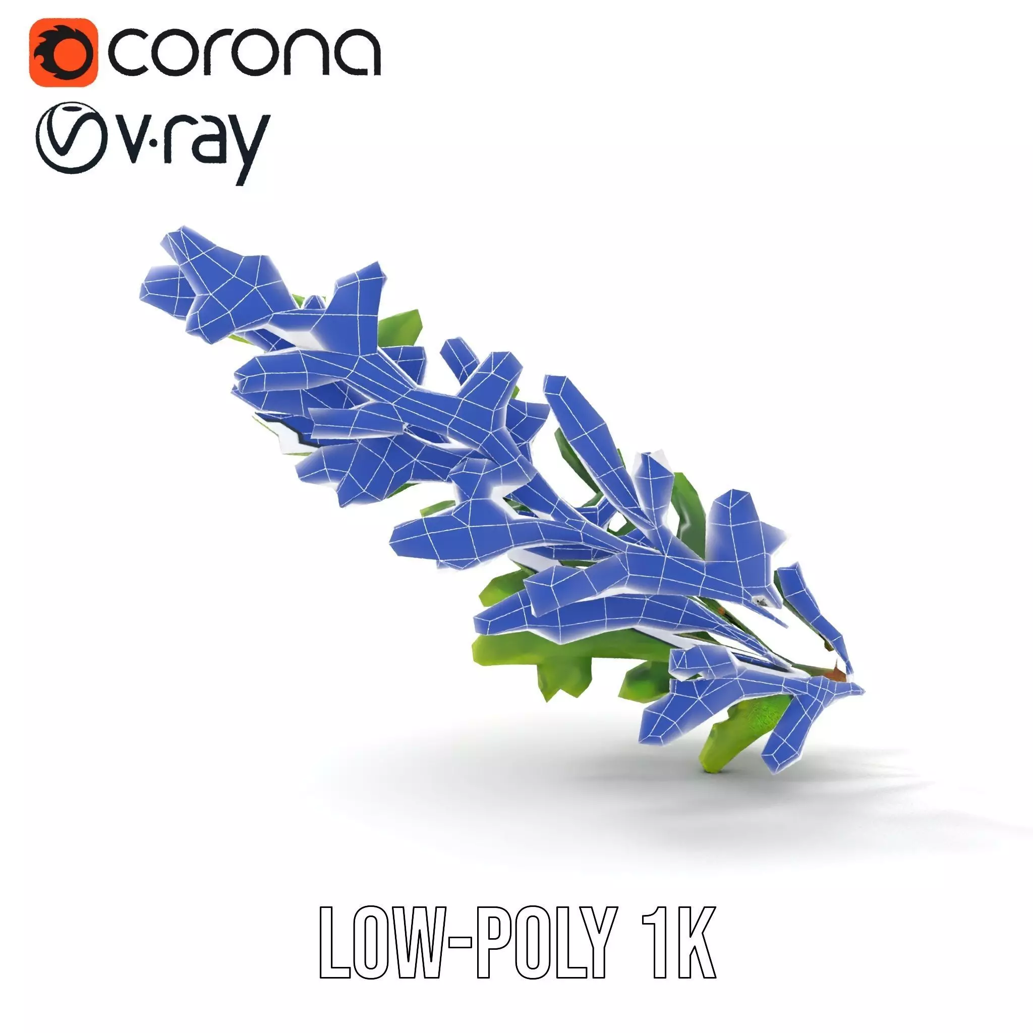 Green Oak Leaf model pack Low-poly 3D model_14
