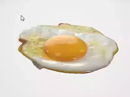 Cooked Egg 3D Model  High Detail Food Prop 3D model Cooked Egg 3D Model  High Detail Food Prop 3D model