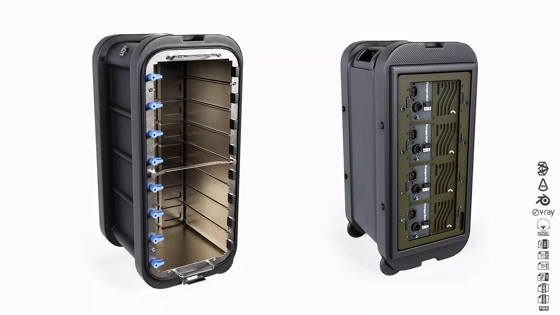 Klas Voyager 8 Transit Case Low-poly 3D model
