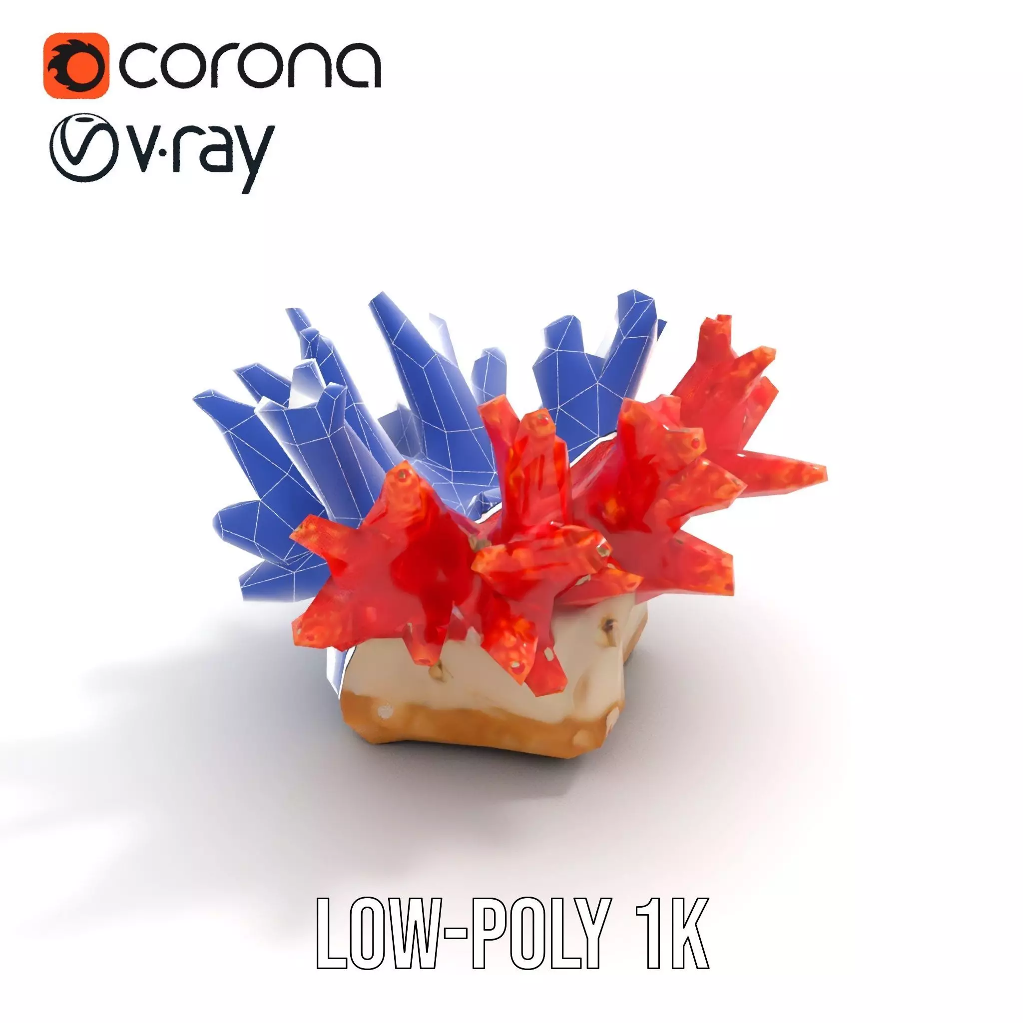 Vibrant Coral Reef model pack Low-poly 3D model_15
