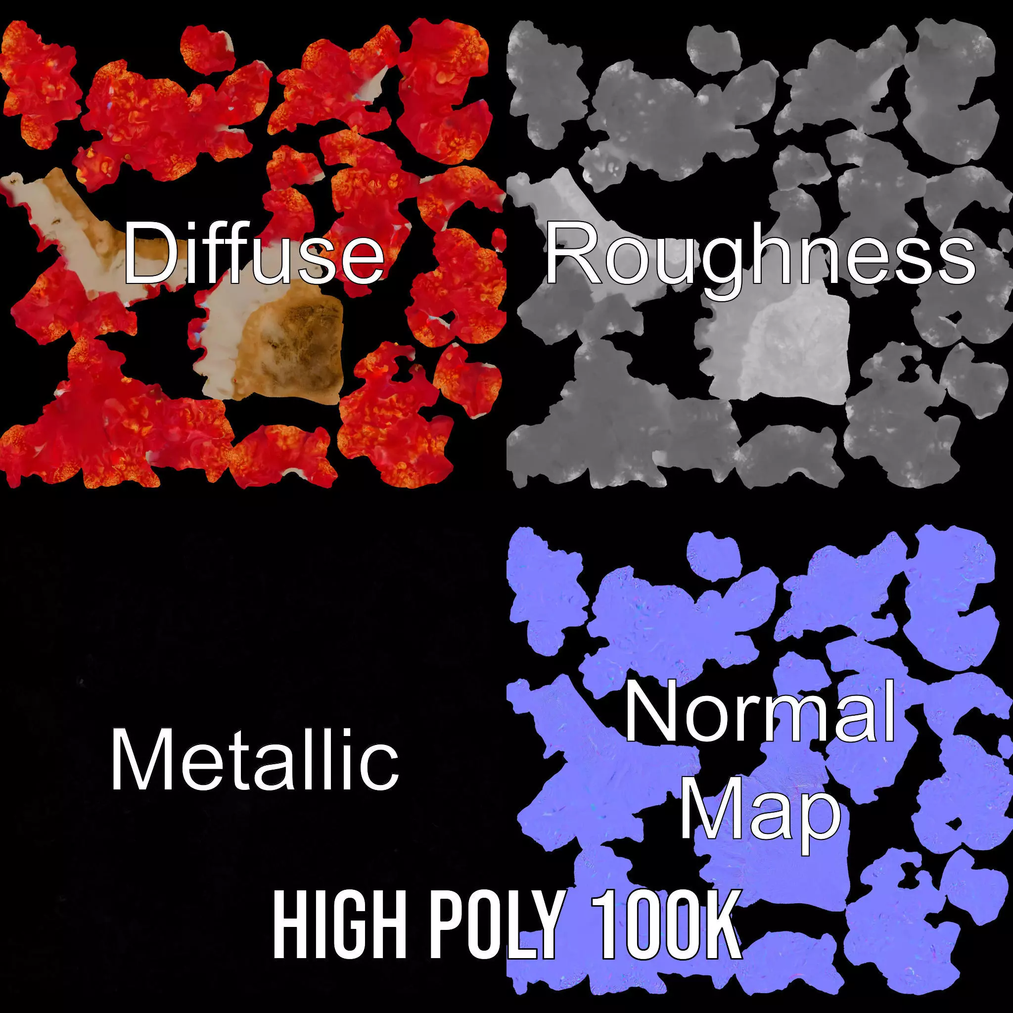 Vibrant Coral Reef model pack Low-poly 3D model_3