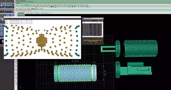 8mm Cuban link lock system full stones Miami Style 3D print model