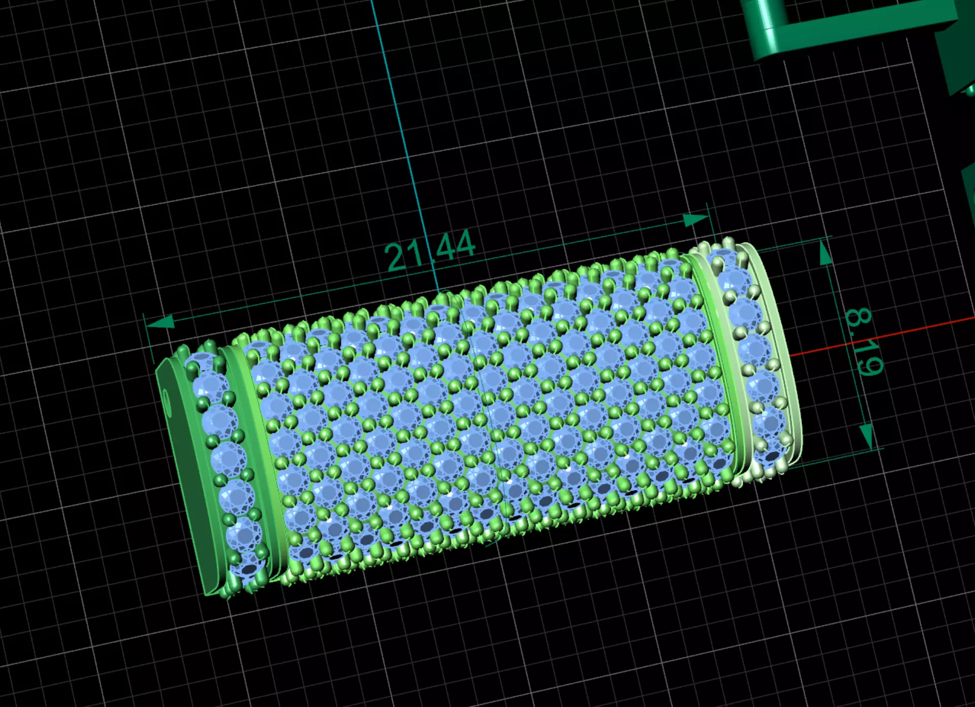 8mm Cuban link lock system full stones Miami Style 3D print model_1