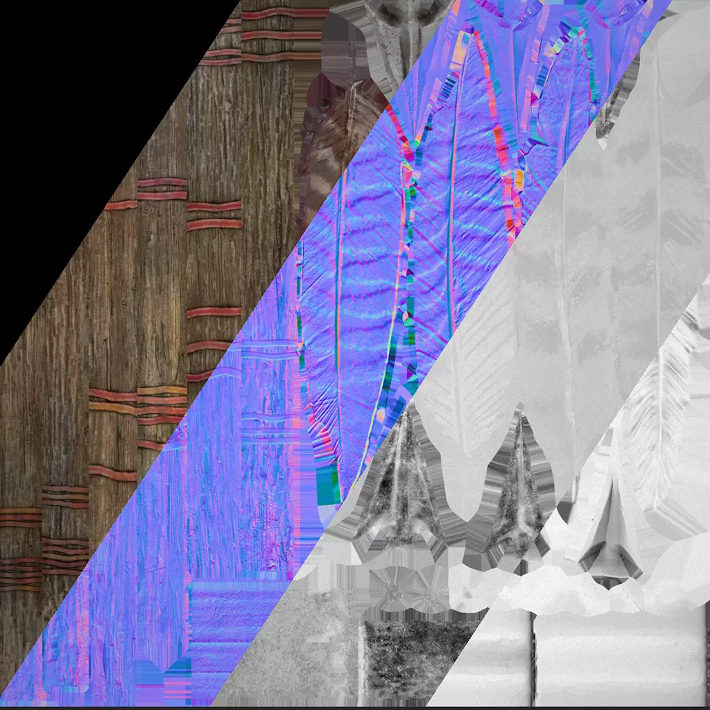 Arrow Crossbow Bolt Quiver Medieval Knights Equipment Low-poly 3D model_26