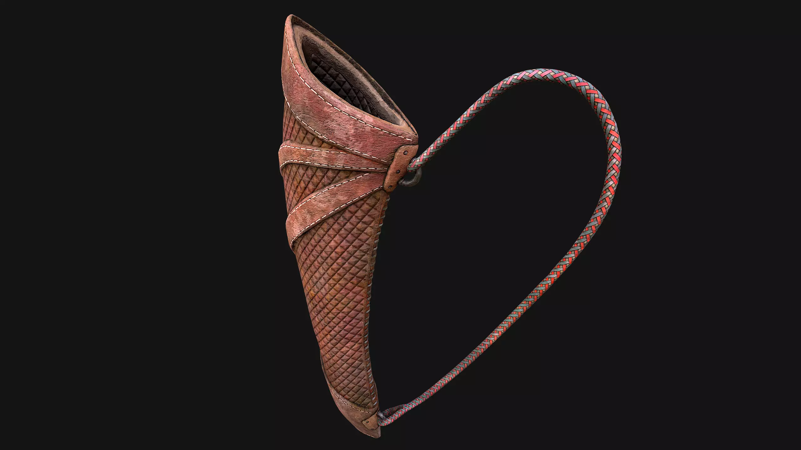 Arrow Crossbow Bolt Quiver Medieval Knights Equipment Low-poly 3D model_15