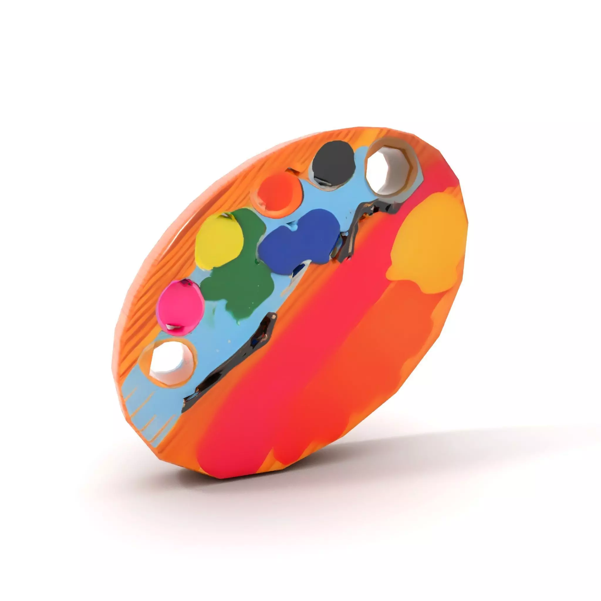 Vibrant Painters Palette model pack Low-poly 3D model_27