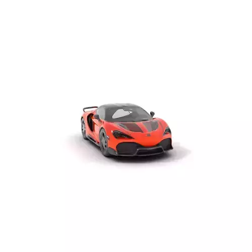 Luminous Orange Sports Car model pack Low-poly 3D model