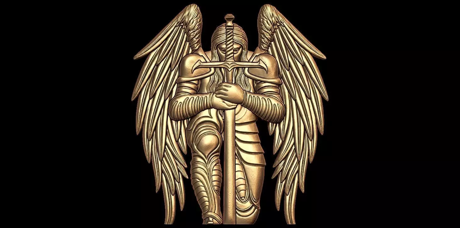 Archangel Michael Pendant 3D print model Free 3D print model_0