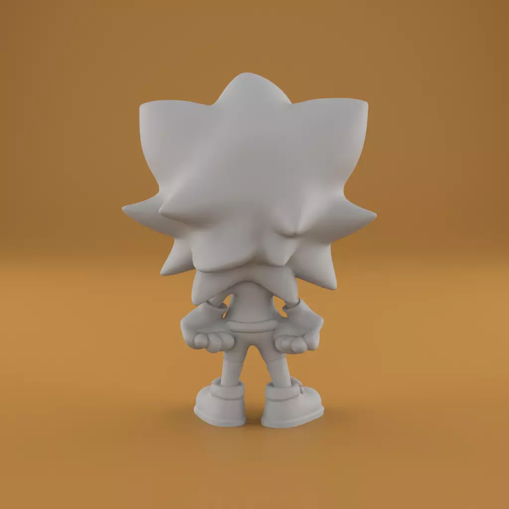 Cute Sonic The Hedgehog STL 3D Printable Model 3D print model_5