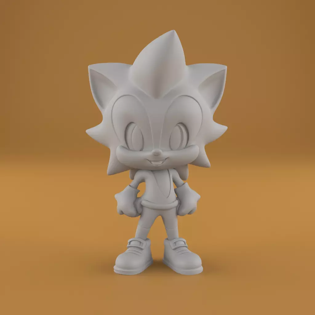 Cute Sonic The Hedgehog STL 3D Printable Model 3D print model_3