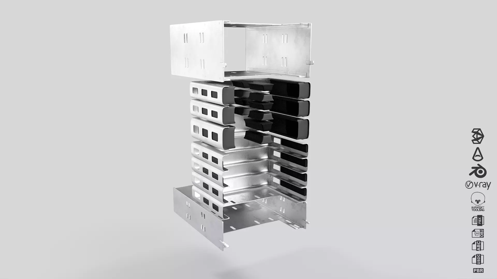 Klas Voyager TMES Tactical Multi Enclave System Low-poly 3D model_5