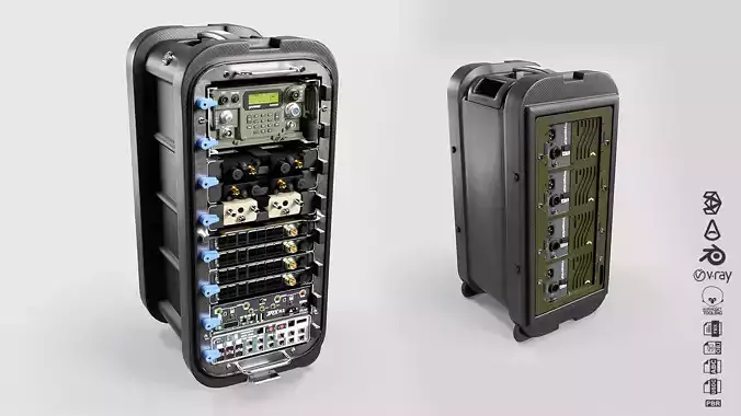 Klas Voyager TMES Tactical Multi Enclave System Low-poly 3D model