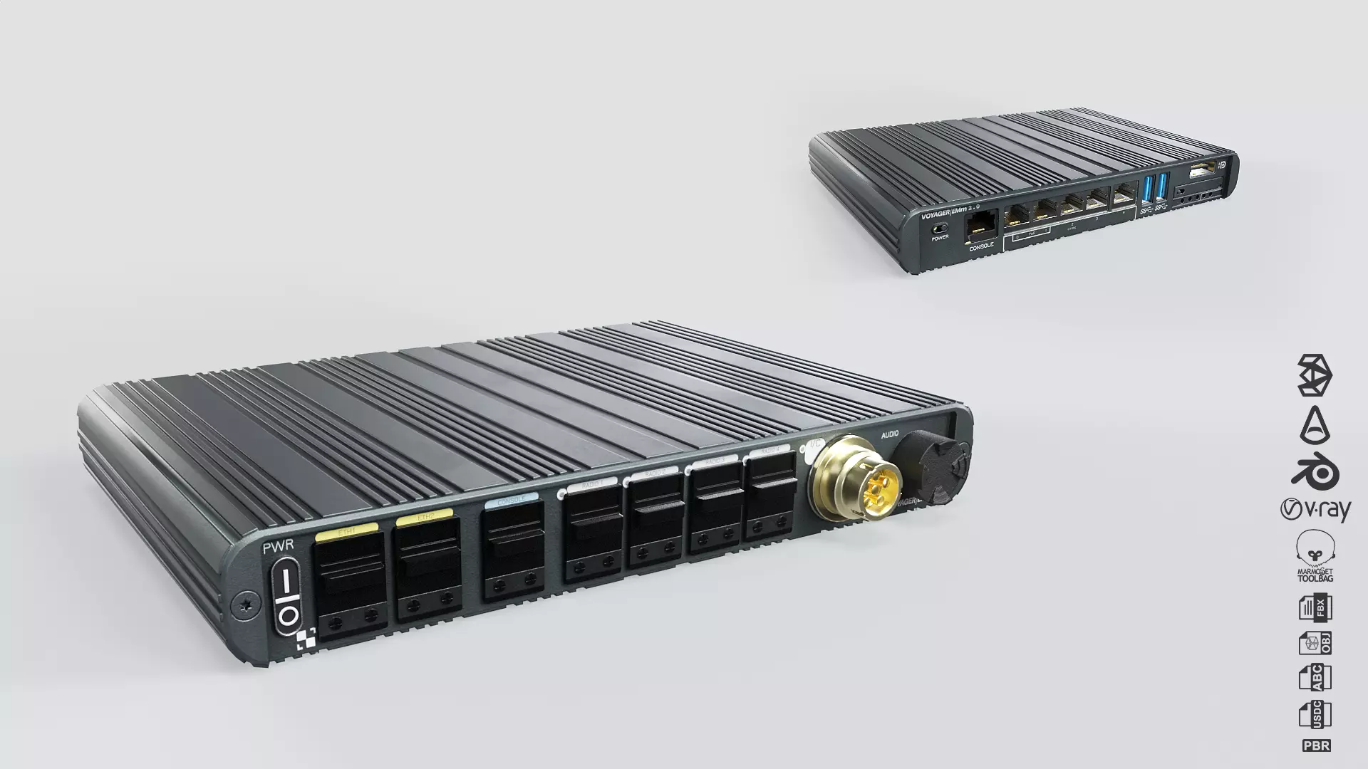 Klas Voyager TMES Tactical Multi Enclave System Low-poly 3D model_9