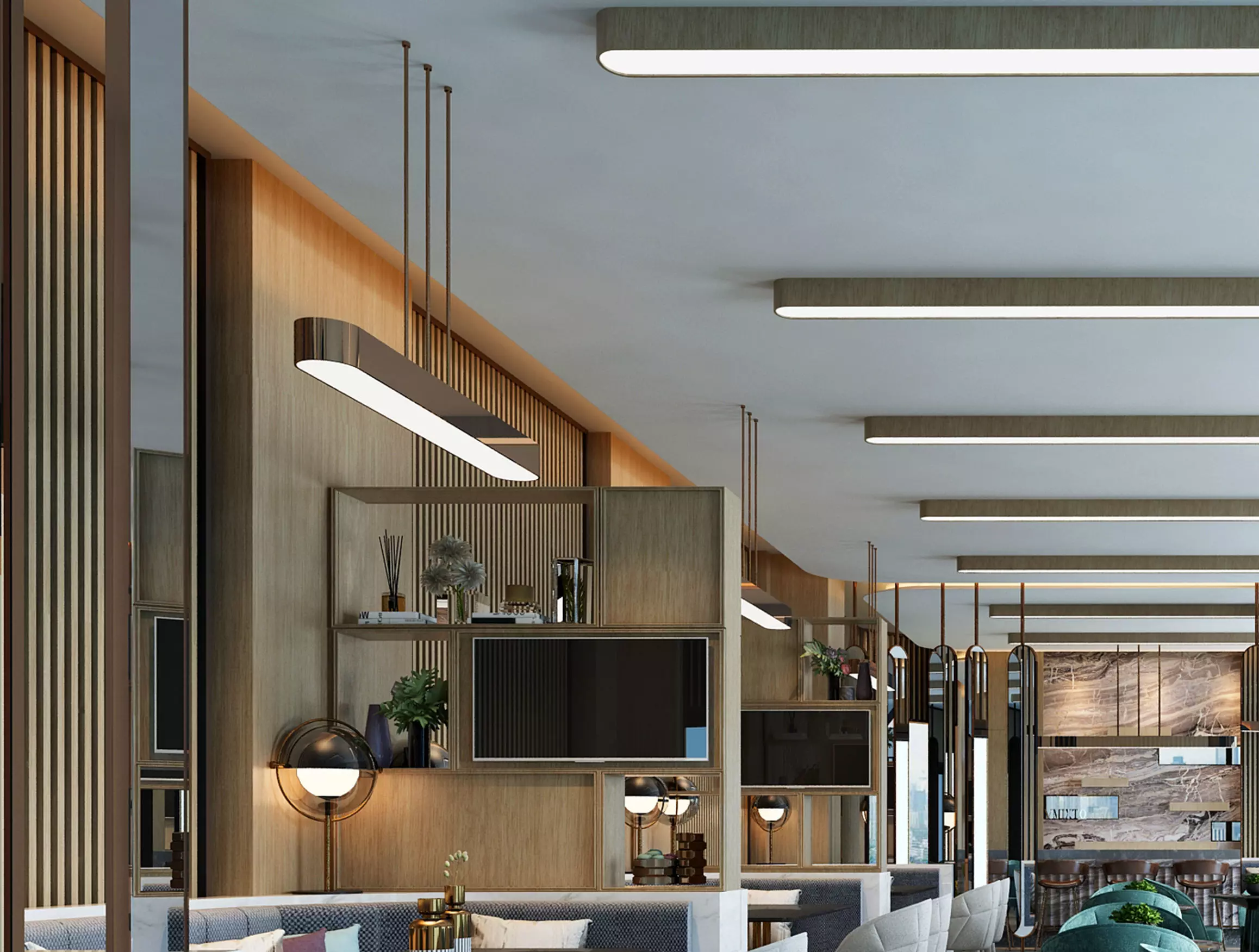 restaurant interior 3D model_3