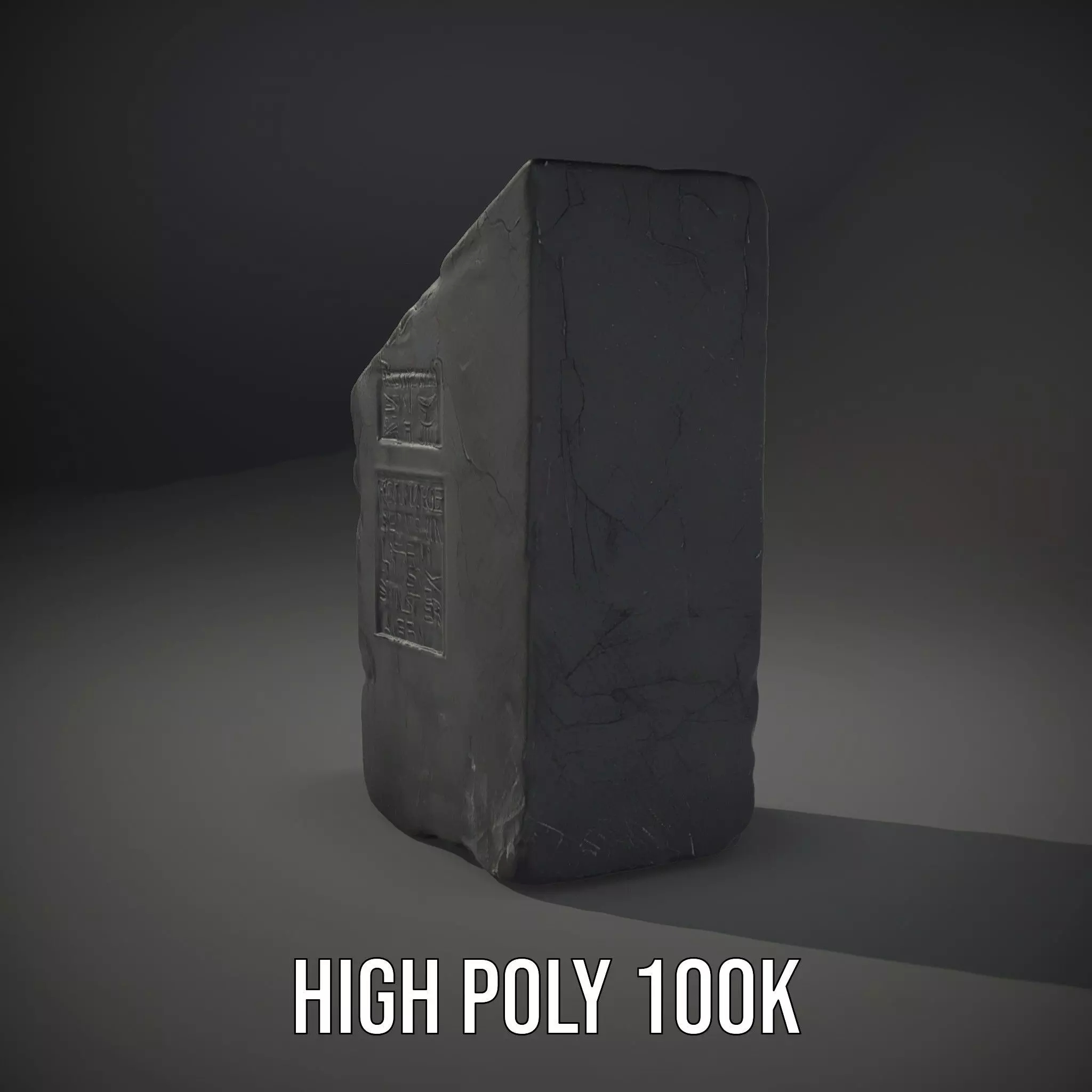 Ancient Stone Tablet model pack Low-poly 3D model_8