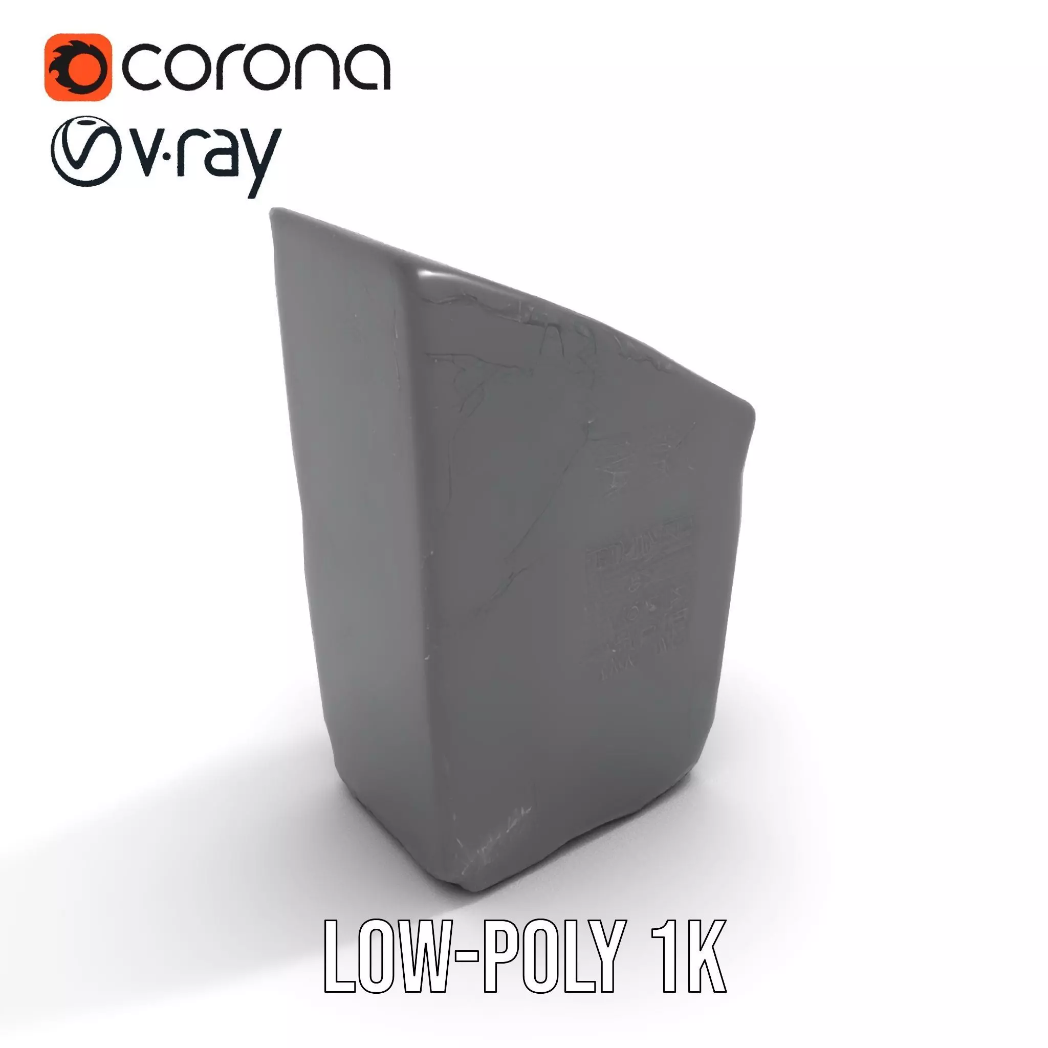 Ancient Stone Tablet model pack Low-poly 3D model_9